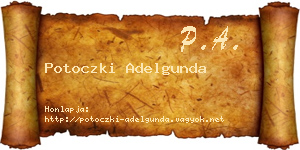 Potoczki Adelgunda névjegykártya